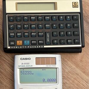 2 HP Financial Calculators and 1 Casio Calculator
